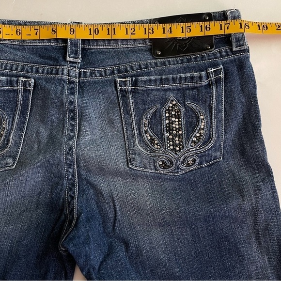 Women's D9 District 9 Rae Blue Denim Capri Jeans Size 34 - Picture 10 of 12